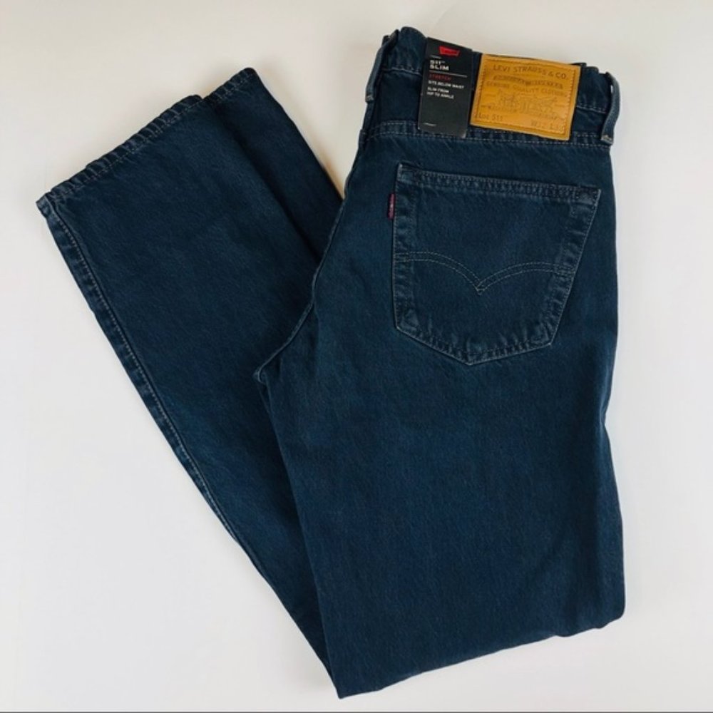 Levi’s premium 511 slim stretch jeans navy 32